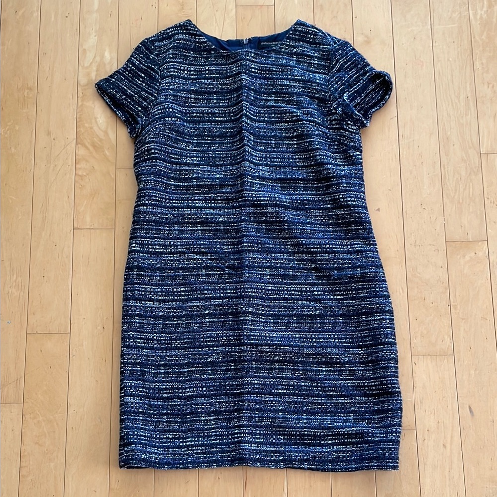 Banana Republic Blue Mini Dress Crew Neck